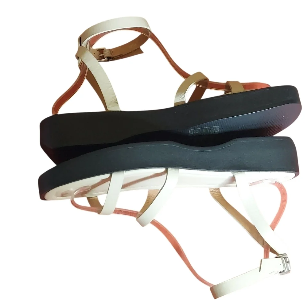 Madewell Womens Sandals Sz 9 M Comfort Summer Dune Leather Double-Strap Platform